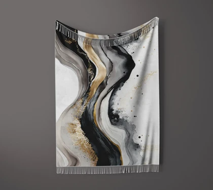 شال مبل ریش دار sofa shawl 301