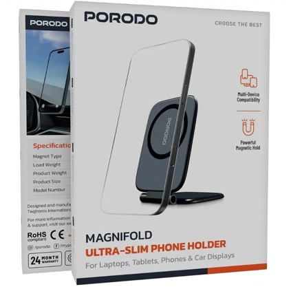 هولدر مغناطیسی فوق باریک پورودو Porodo مدل PDMDPHC9BK