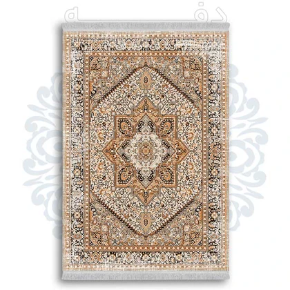 فرشینه از جنس پارچه هازان مخمل ترک طرح گلیم برند دفه کد DDGG 185