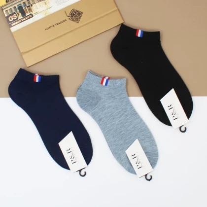 پک 3 عددی جوراب مچی مردانه نخی – مشکی، سرمه‌ای، طوسی