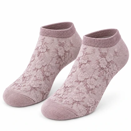 جوراب مچی زنانه پنبه‌ای طرح دار Family Socks بدون درز و معطر