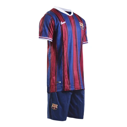 ست تیشرت و شلوارک فوتبالی بارسلونا مدل Nike-Dri Fit-4G0783 آبی قرمز