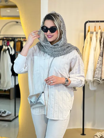 شومیز کرم 30038