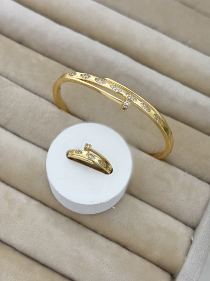 ست دستبند و انگشتر کارتیه و تیفانی زنانه 947