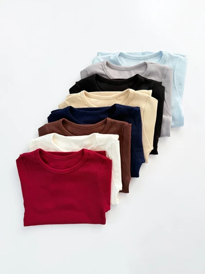 کراپ تاپ کبریتی آستین نصفه ساده