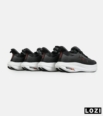 کفش کتانی مردانه و زنانه مشکی خاکستری HOKA مدل 7393