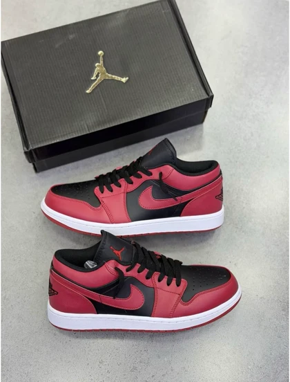 کتانی ویتنامی ایر جردن وان لو مشکی قرمزNike Air Jordan 1 Low Reverse Bred
