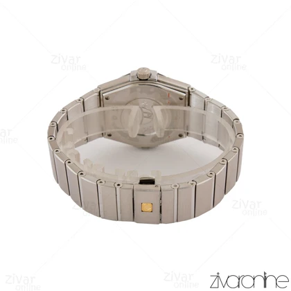 ساعت امگا کانسلیشن مردانه نقره ای صفحه سرمه ای مشکی 105156