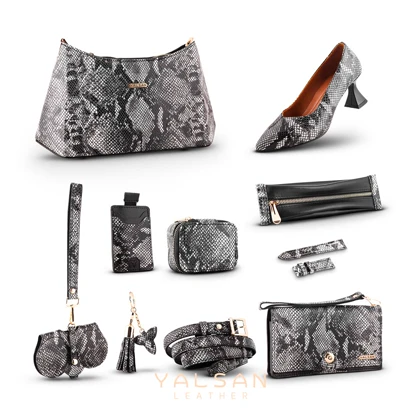 ست سوپر لاکچری زنانه چرم یلسان مدل آندیا کد 400-RZHN-PRM-CHK-ATS-SPT-MDS-RDS-ART-ASA-RTL