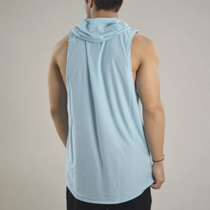 رکابی کلاهدار ورزشی مردانه نایک مدل VHD-Dri Fit-4K1003 آبی روشن