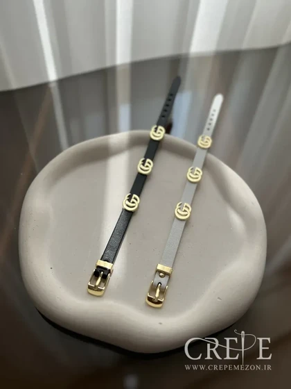 دستبند چرم طرح برند