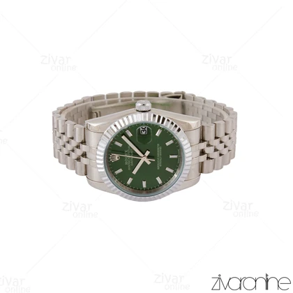 ساعت رولکس دیت جاست مردانه بند نقره ای صفحه سبز 105022