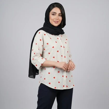 شومیز زنانه قلبی کد 396