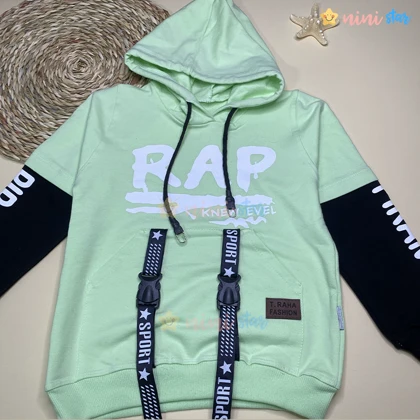 ست هودی و شلوار دخترانه مدل RAP (لشی)