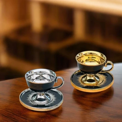 ست قهوه خوری شش نفره در دو رنگ