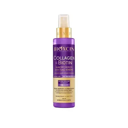 اسپری دو فاز حجم‌دهنده مو بیوکسین حاوی کلاژن و بیوتین Bioxcin Collagen & Biotin Volumizing Liquid Hair Conditioner