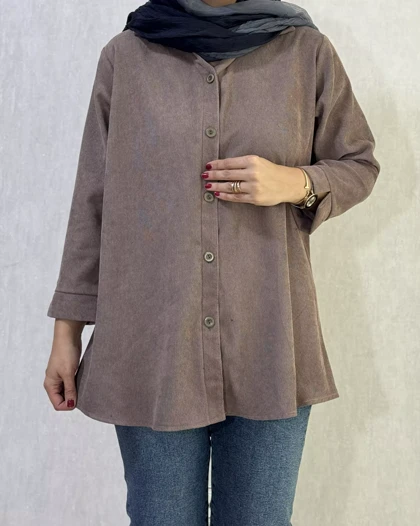 مانتو مخمل کبریتی مهتا 1