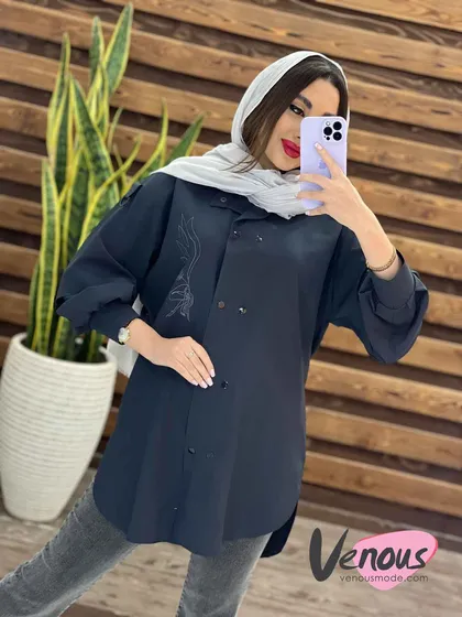 مانتو الیزه طرح دار