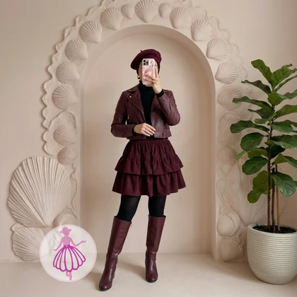 دامن زنانه مخمل عروسکی در رنگبندی متنوع(کد1422)