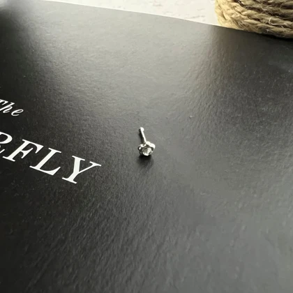 پیرسینگ بینی نقره‌ای طرح پنجه گربه