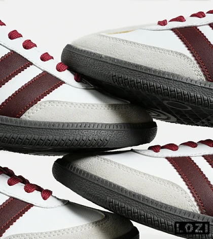 کفش کتانی زنانه سفید زرشکی ADIDAS Samba مدل 7173