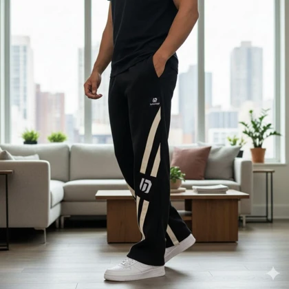 شلوار بنگال کش 2 نوار مدل shayan-مشکی