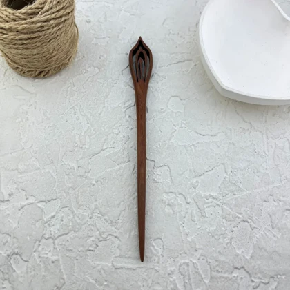 کانزاشی مو زنانه چوبی با بافت ظریف مدل سیلوا