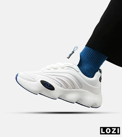 کفش کتانی مردانه سفید آبی ADIDAS yeezy 700 v2