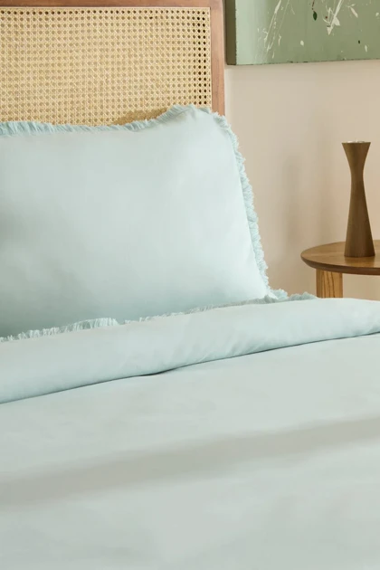 سرویس روتختی دو نفره Karaca Home مدل Ella Krep پنبه‌ای - نعنایی