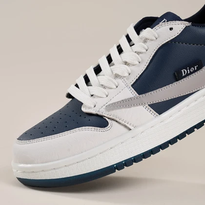 جردن وان ترویس دیور سفید سرمه ای (Air Jordan 1 Travis Scott Dior Blue Navy)