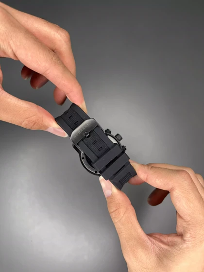 ساعت مچی بربری سه موتوره فول دیت تمام مشکی Burberry