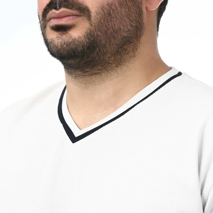 تیشرت آستین کوتاه یقه هفت مردانه کاکتوس مدل 2612542