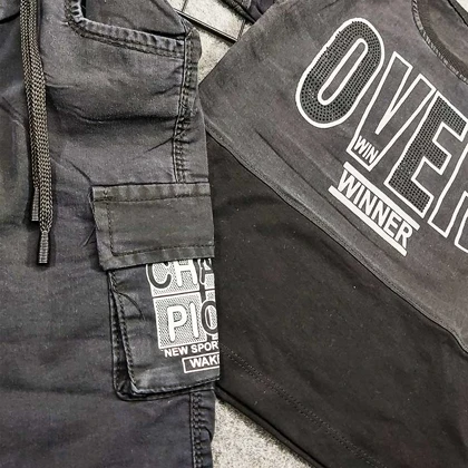 تیشرت شلوارک جین پسرانه OVER