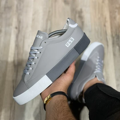 کفش کتانی مردانه مدل پول اند بیر pull&bear طوسی 41 تا 44