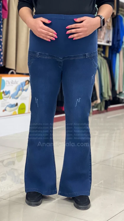 شلوار بارداری جین دمپا