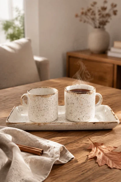 قهوه خوری دو نفره سرامیکی روستیک