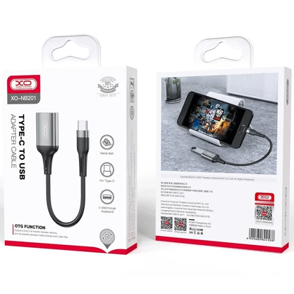مبدل اوتی‌جی آیفونی USB به Type-C ایکس‌او NB201
