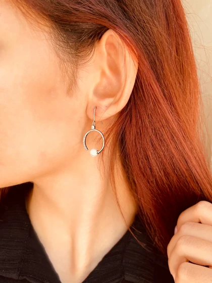 گوشواره ماه و مروارید X31