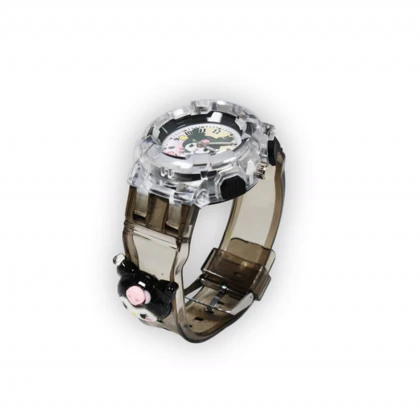 ساعت کرومی چراغدار شیک و کاربردی