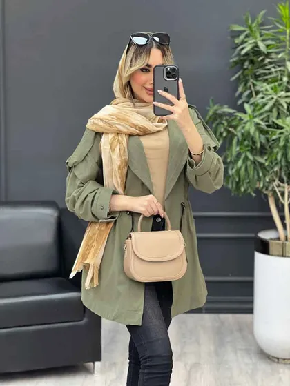 مانتو لینن کمر گت سر شانه پاگن