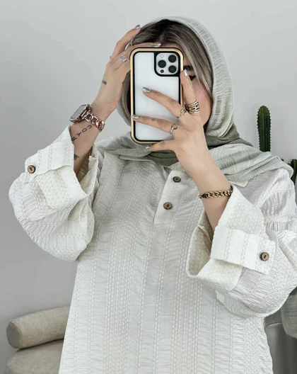 شومیز جلو بسته کوک دوزی شده(70)کد3510