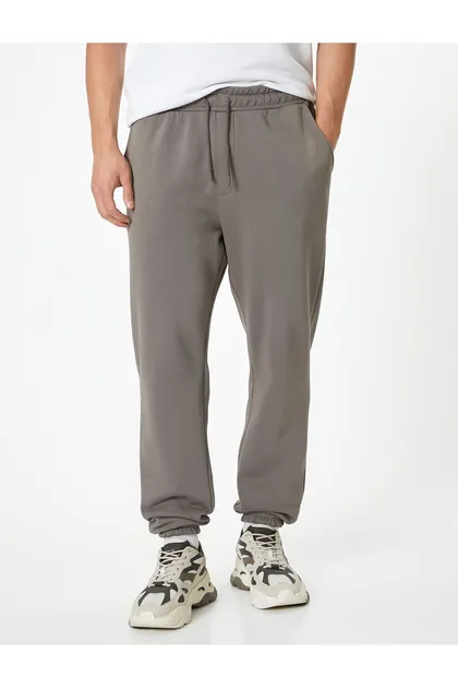شلوار ورزشی Jogger با دور کمر توری و جزئیات جیب 5WAM40002MK