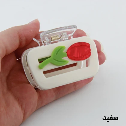 کلیپس دخترانه مدل گل لاله مربعی