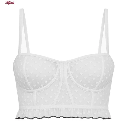 ست شورت و نیم‌تنه زنانه مدل فنردار رنگ سفید ماییلدا کد 5432-606