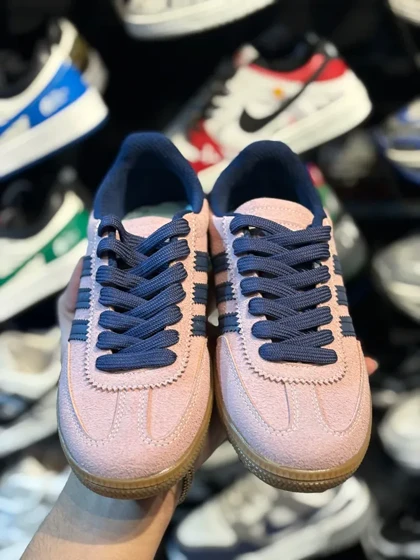 کتانی اسپیزال زنانه صورتی سرمه ای