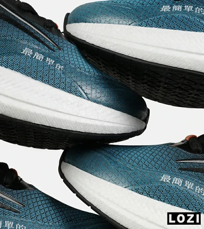 کفش کتانی مشکی آبی Saucony Ride Review v.2 مدل 7395