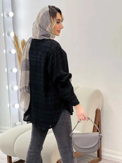 مانتو دوخت دار تک جیب