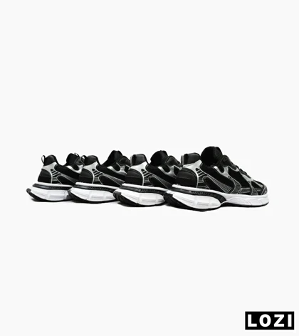کفش کتانی مردانه مشکی نقره ای BALENCIAGA