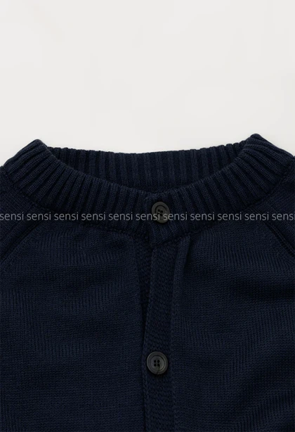 ژاکت بافت جلو دکمه کد1004534