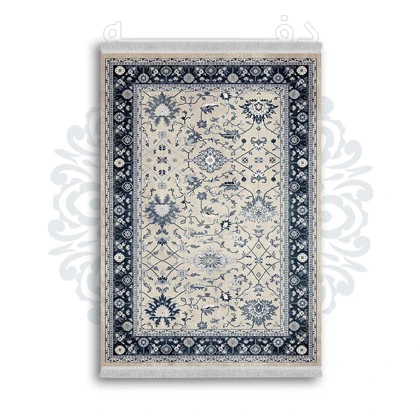 *جدید* فرشینه از جنس پارچه شانل مخمل ترک طرح فانتزی برند دفه کد 1163